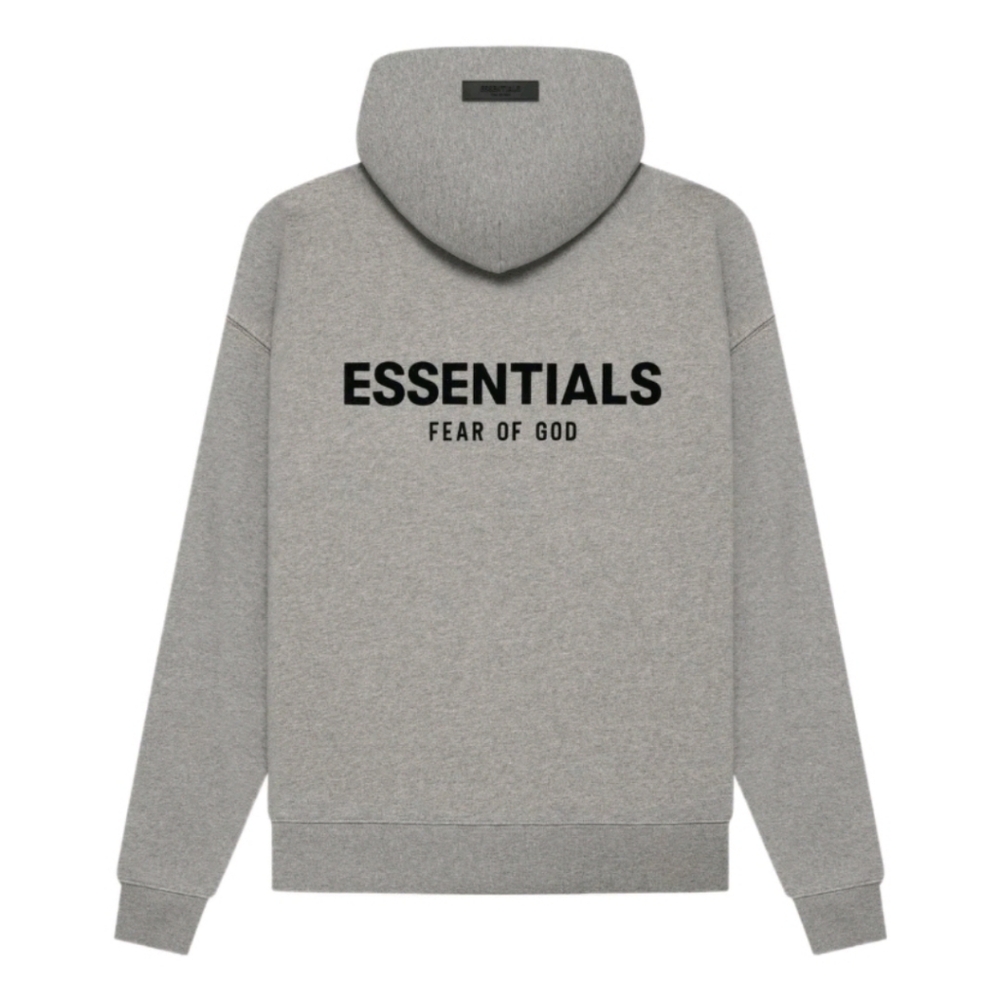 Essentials Fear of God Men's Grey Logo Hoodie